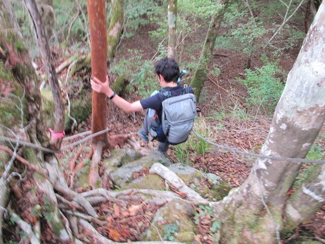 山梨百名山高ドッキョウから下山の様子