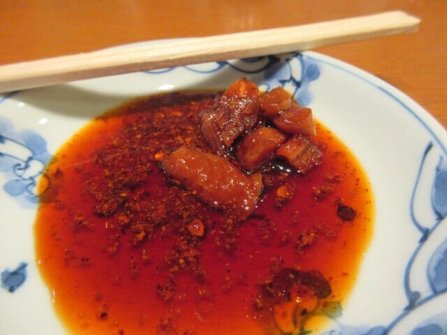 梅春園の餃子のタレ