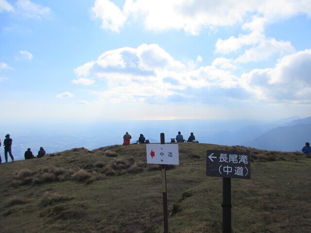 竜ヶ岳中道コース（長尾滝）への分岐