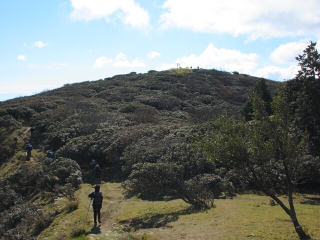 入道ヶ岳登山のゴール地点