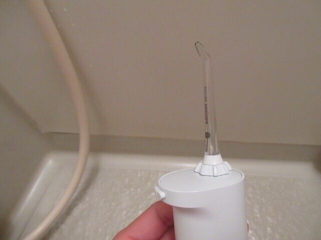 実際にフィリップスジェットウォッシャーを使ってレビュー開始の様子