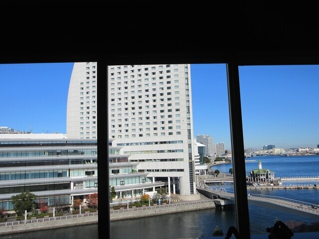 万葉の湯みなとみらい店からの横浜の景色