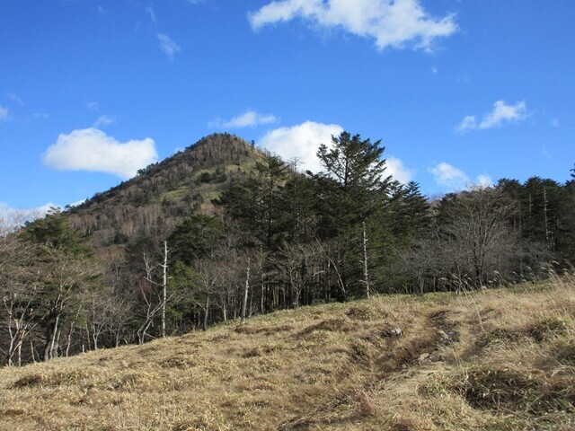 雁峠からの笠取山景色