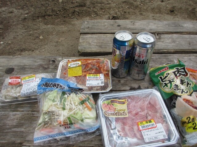笠取山テント泊で作った料理の食材