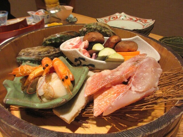 下田大和館のディナーの焼き物のメニューと種類