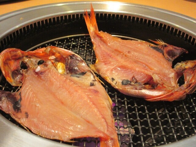 下田大和館の朝食の焼き魚