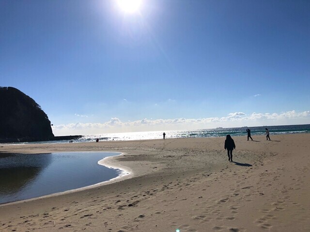 多々戸浜海水浴場の海の様子