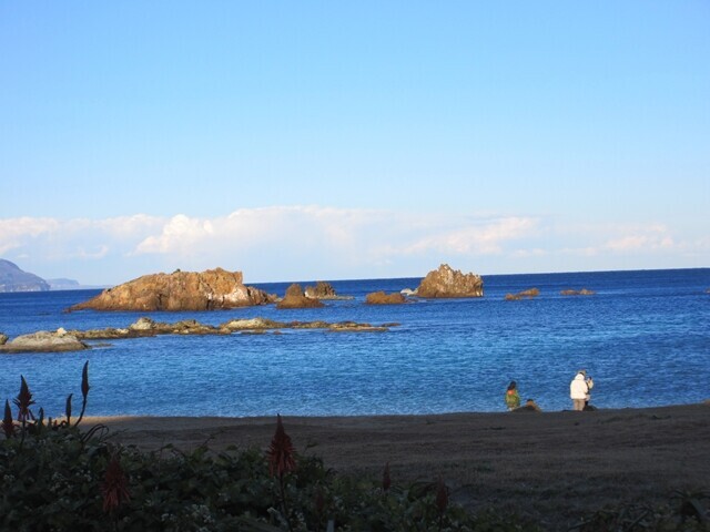 爪木崎の海岸線が美しい