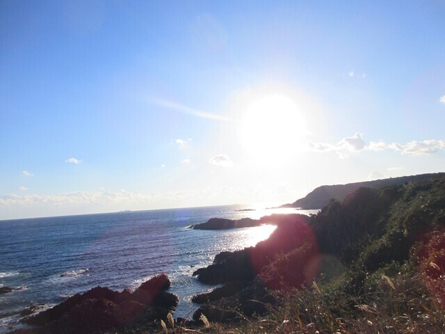 石廊崎方面の海岸線景色