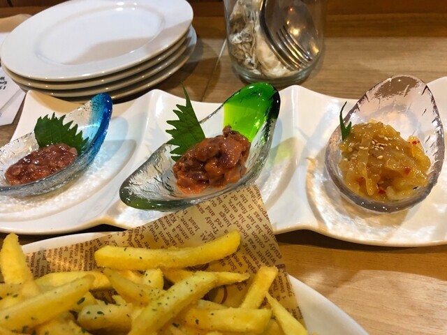 まるさんかくしかく平塚の珍味盛り合わせレビュー