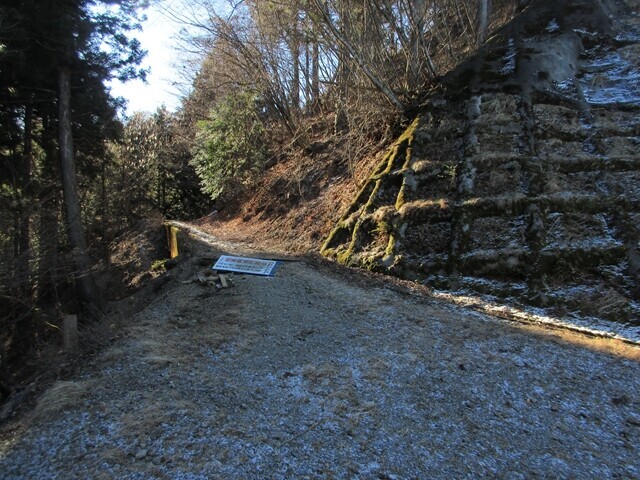 武川岳の登山ルートの林道