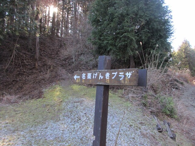 名栗げんきプラザ方面の林道交差地点