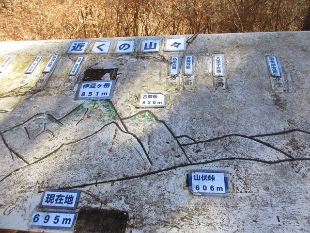 名栗げんきプラザ付近の伊豆ヶ岳の展望地