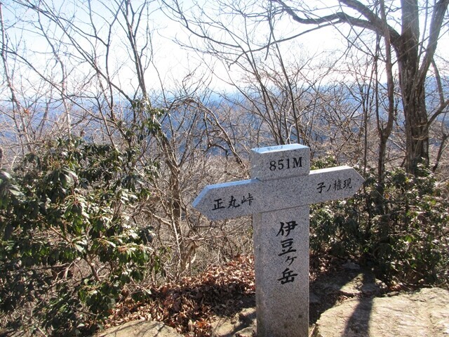 伊豆ヶ岳から子ノ権現登山ルート分岐