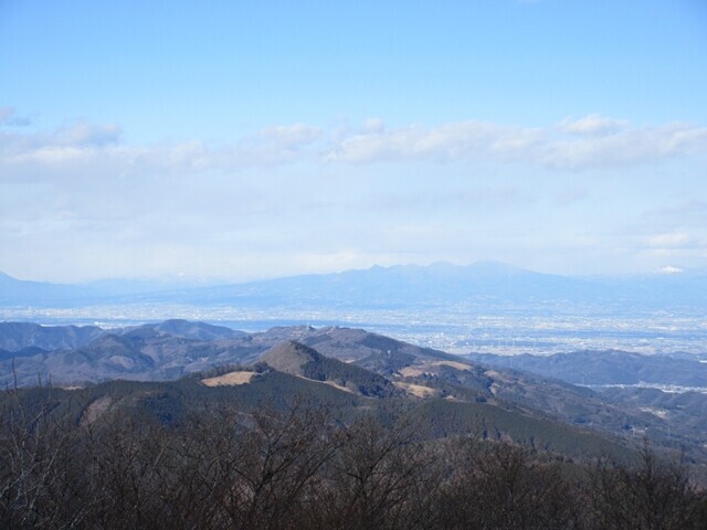 丸山からの筑波山方面の景色