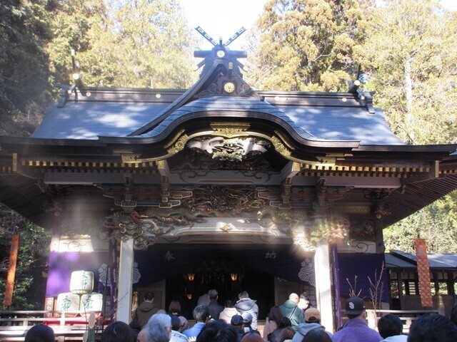 宝登山神社の混雑
