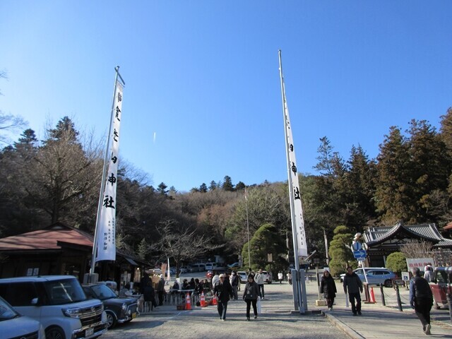 宝登山神社境内の駐車場