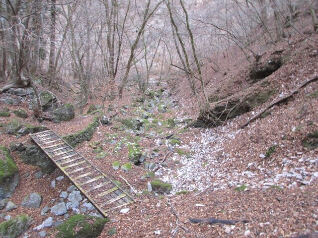 栃寄大滝への登山の様子