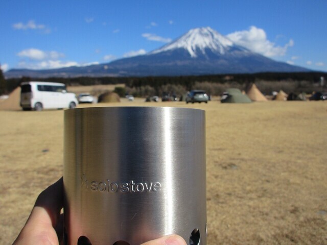 ソロストーブライトと富士山
