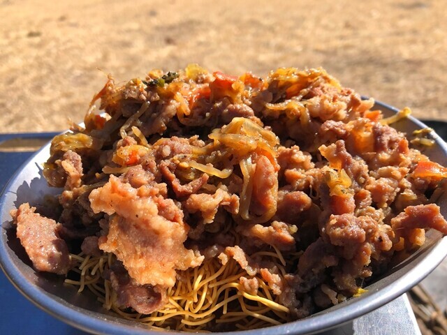 ジンギスカンのかた焼きそば