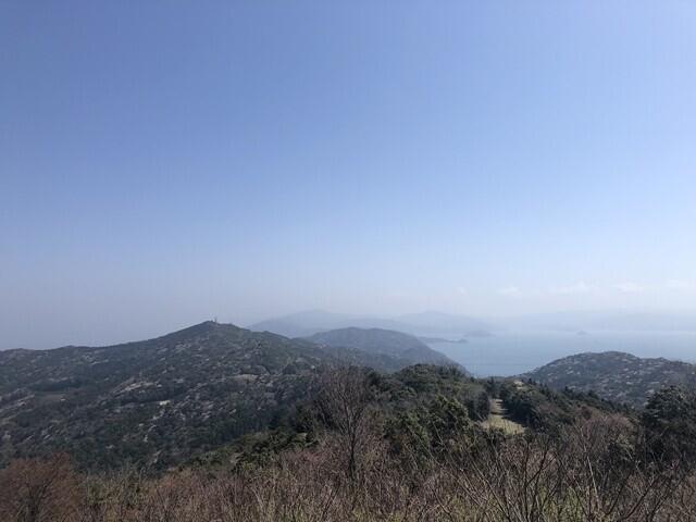 せと風の丘パーク展望台から愛媛方面の景色