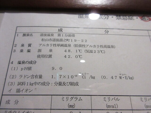 道後hakuroの温泉の泉質