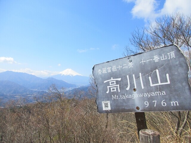 高川山富嶽十二景に選ばれている１座