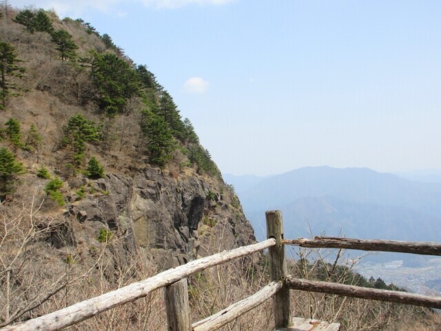 三つ峠山から母の白滝下山スタートの様子