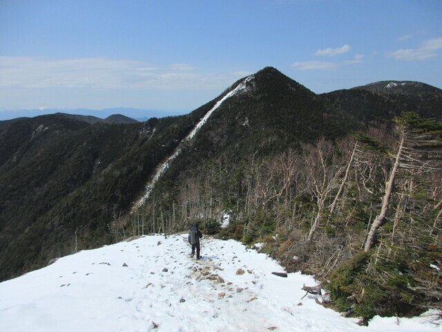 甲武信小屋テント泊縦走中の様子