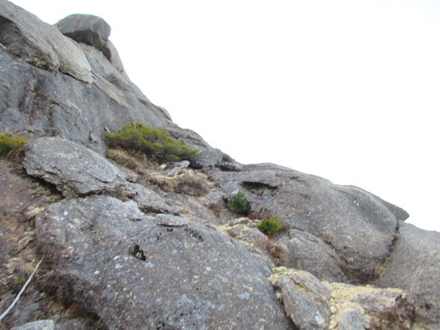 大日岩の滑落要注意箇所