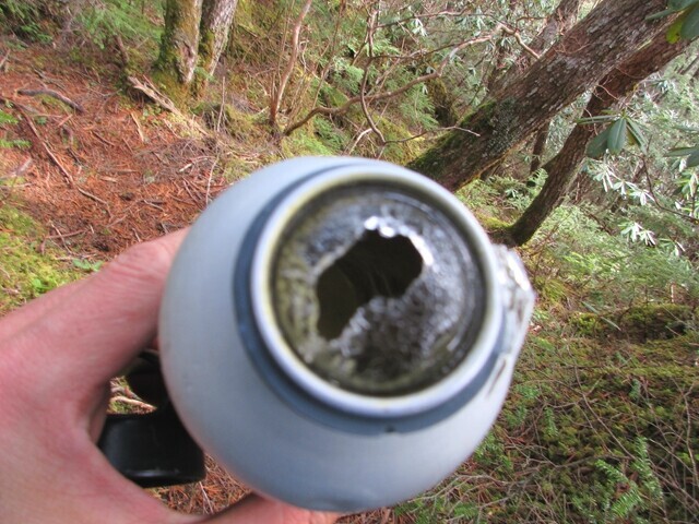 小川山へ登山中のアルミボトルの凍結