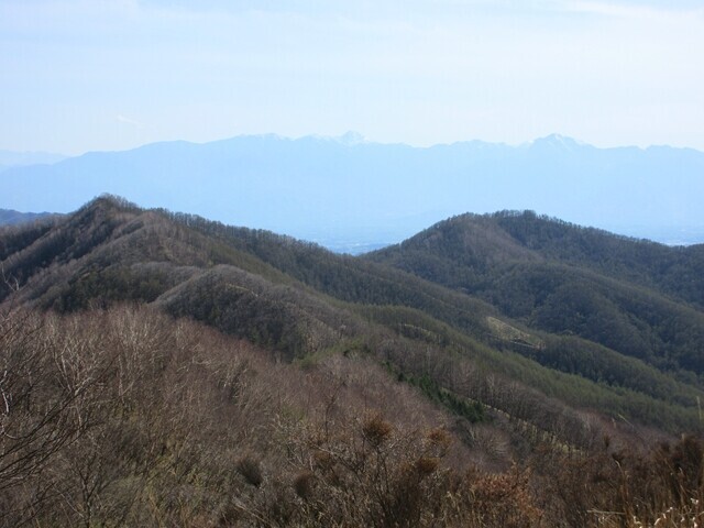 槍への稜線