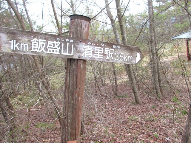 飯盛山から平沢登山口へ下山の様子