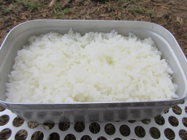 五十人平野営場でメスティンで炊いたご飯