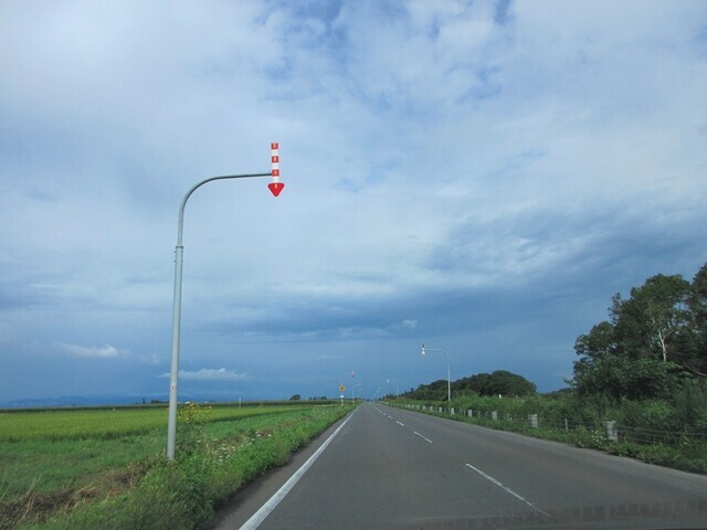 北海道をドライブ中の様子