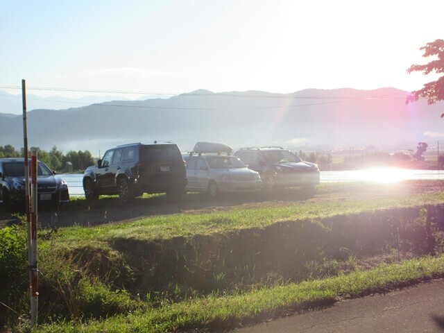芦別岳新道登山口無料駐車場
