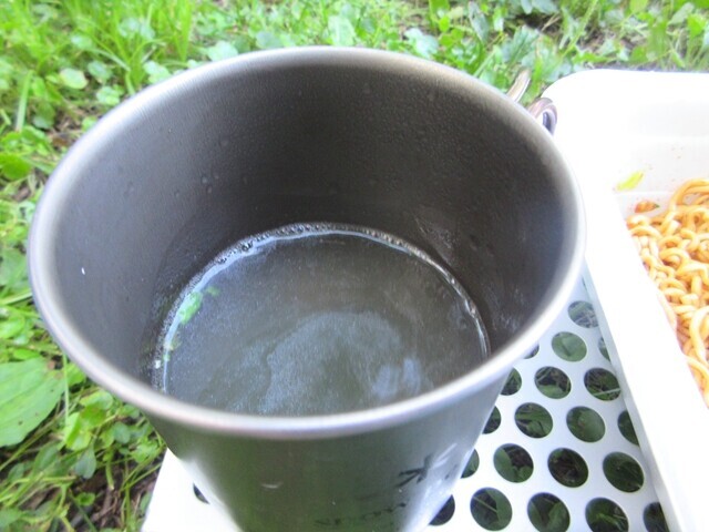 山部自然公園キャンプ場のテント泊で食べた焼きそば