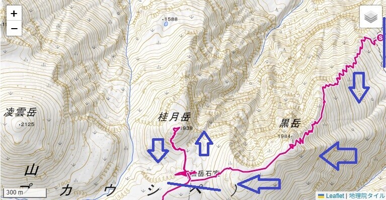 大雪山、十勝連峰＋芦別岳へのテント泊縦走の登山ルート、標高差