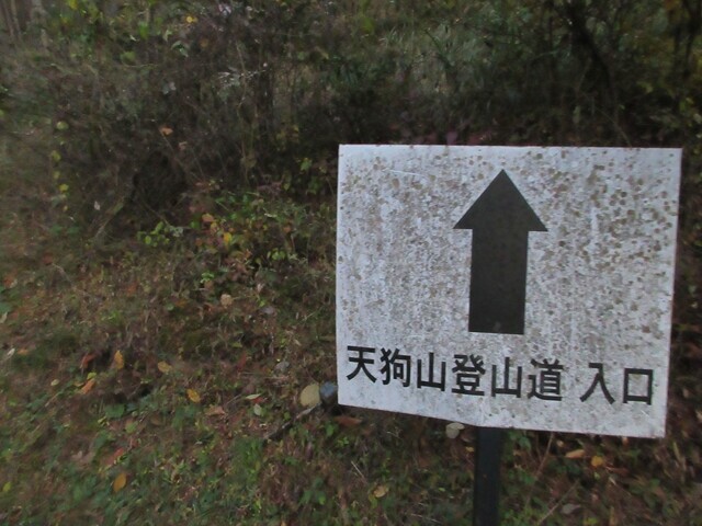 信州百名山の1座天狗山の山頂を目指して登山スタートの様子