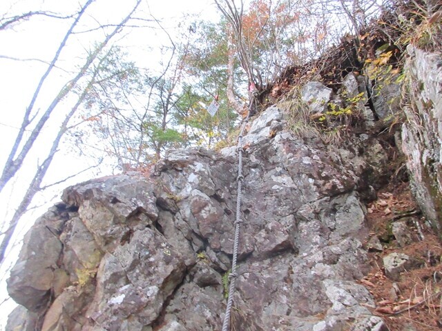 天狗山の山頂直下の登山ルート詳細
