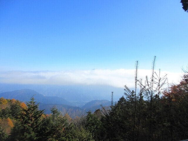 来光遥拝所からの富士山の景色