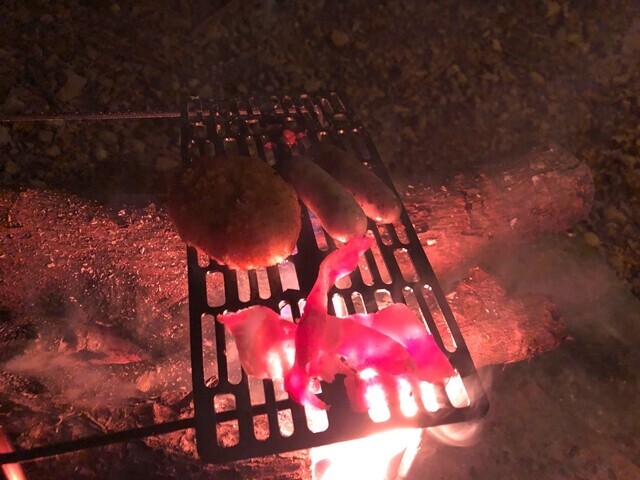 奥山温泉キャンプ場でのソロキャンプの様子