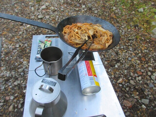 青笹山登山の朝食