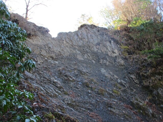 青笹山の崩壊地