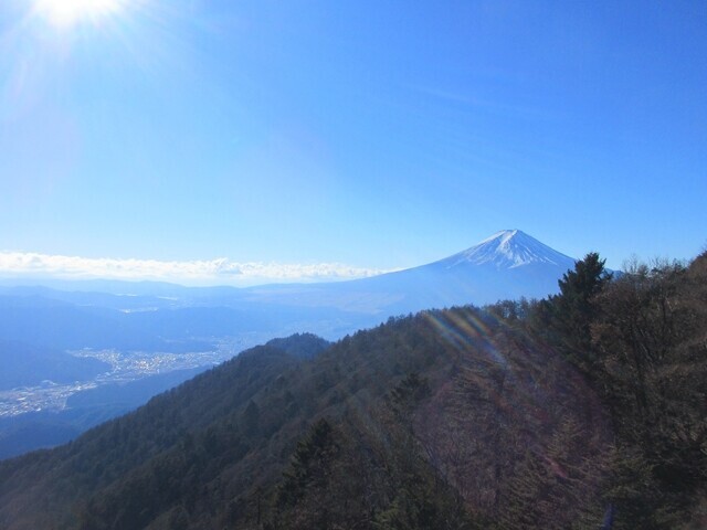 三つ峠山から眺める富士山