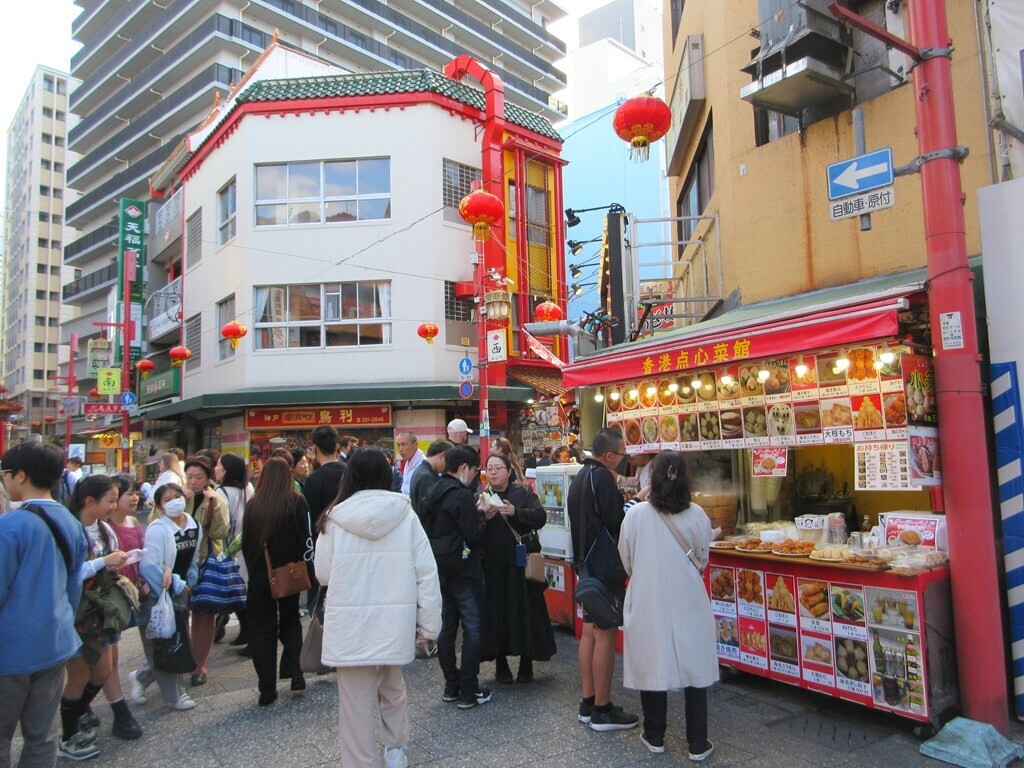 雅苑酒家が営業している神戸南京町周辺の様子