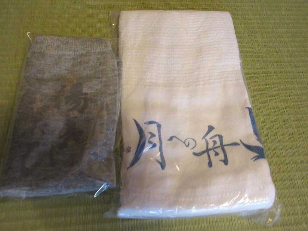 月への船の手ぬぐいと靴下