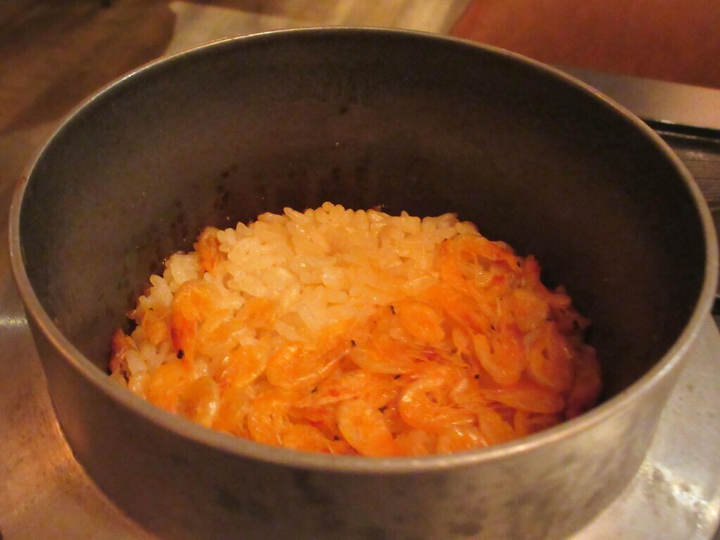 有馬温泉月への船の桜エビのご飯が美味しかった