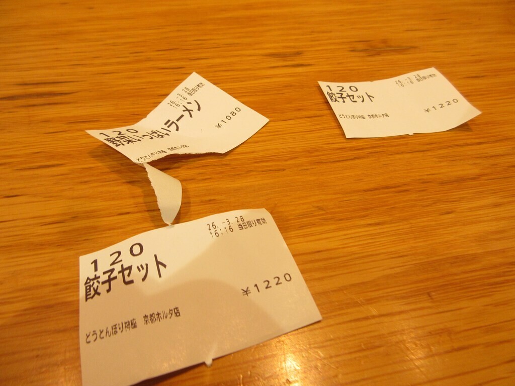 どうとんぼり神座で注文した餃子セットの内容と料金