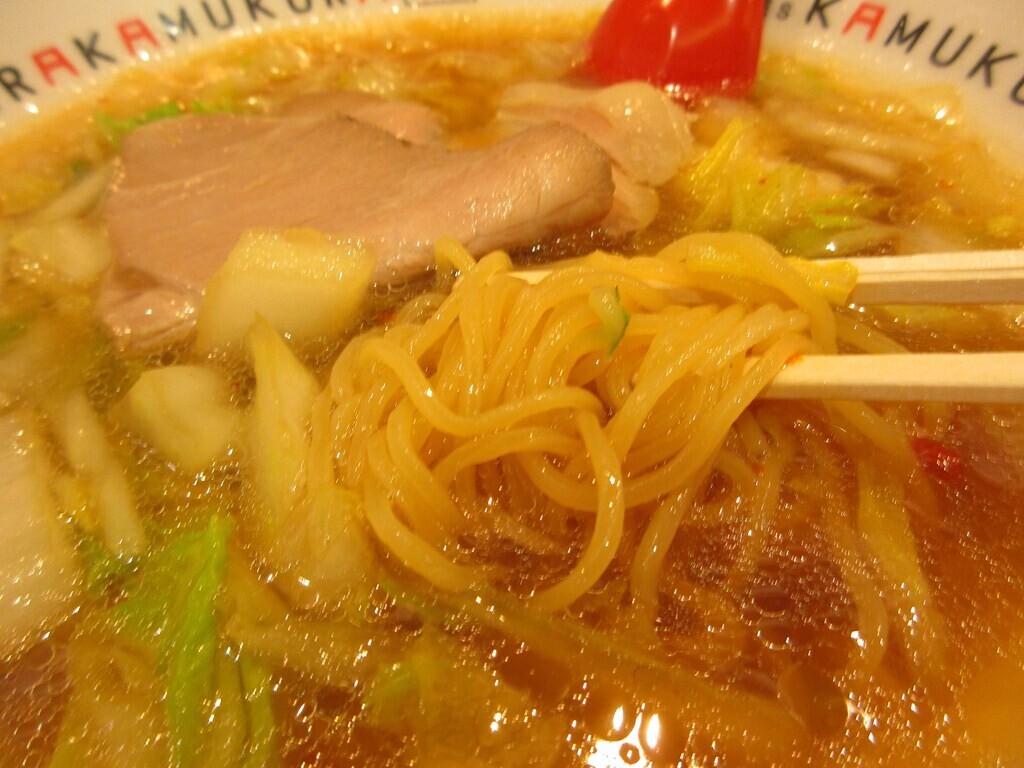 どうとんぼり神座のラーメンの麺のレビュー